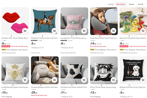 pillows and cushions